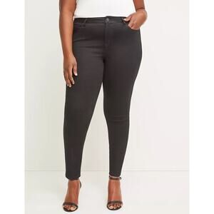 Lane Bryant Super Stretch Signature Fit Skinny Black Mid Rise Jeans Plus Size 28